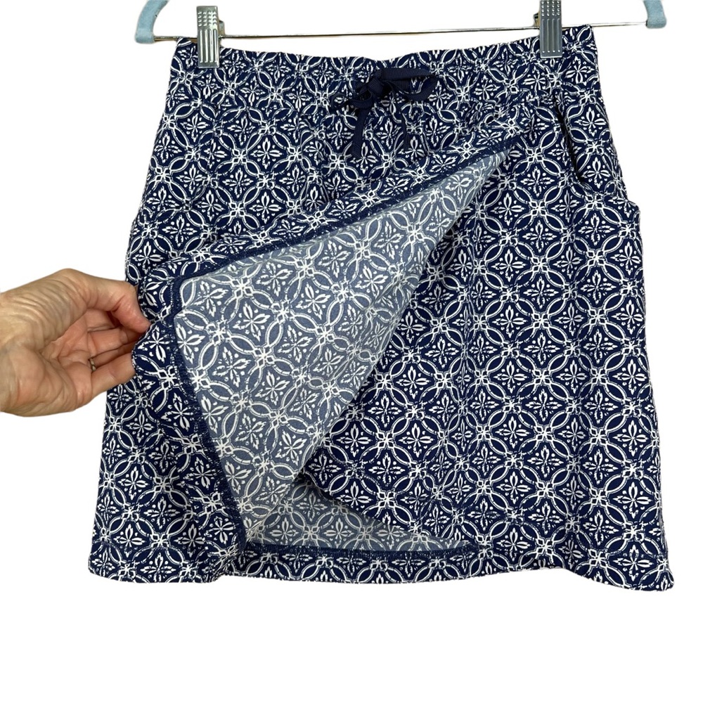 T by Talbots Women’s Faux Wrap Skirt Skort With Bike Shorts Attached  XS EUC - Picture 2 of 9